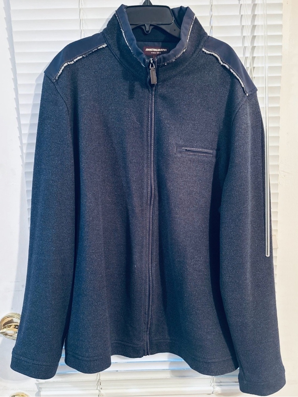 Johnston & Murphy Dark Navy Full-Zip Shirt Jacket Size XL